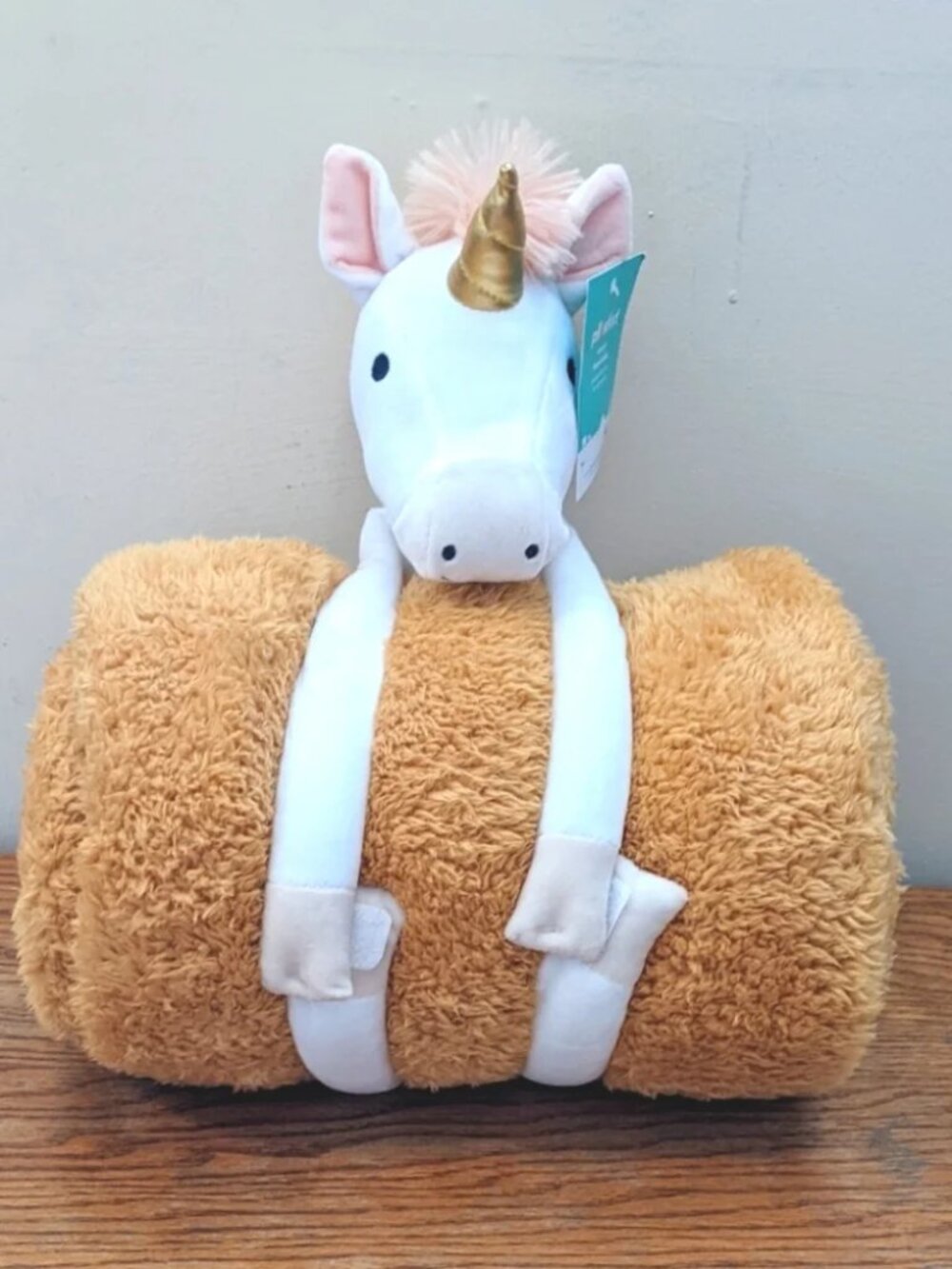 Pillowfort UNICORN Throw Blanket and Plush Animal Buddy Set 50 X 60